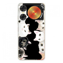 Чехол на ЗТЕ Нюбия Мьюзик 2 с Котами (VPrint) (Взгляд котов)