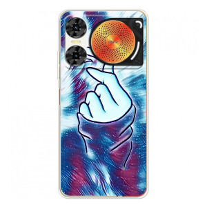 Чехол с принтом для ZTE Nubia Music 2 (AlphaPrint - Знак сердечка)