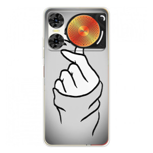 Чехол с принтом для ZTE Nubia Music 2 (AlphaPrint - Знак сердечка)