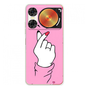 Чехол с принтом для ZTE Nubia Music 2 (AlphaPrint - Знак сердечка)