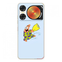 Чехол с картинкой Патрик на ZTE Nubia Music 2 – Патрик с подушкой