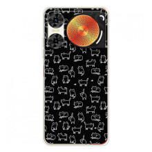 Чехол с принтом для ZTE Nubia Music 2 (AlphaPrint) Модные коты (Меленькие котики)