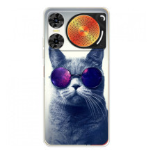 Чехол с принтом для ZTE Nubia Music 2 (AlphaPrint) Модные коты (Стильный кот)