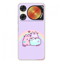Чохол із милими котиками на ЗТЕ Нюбія Музика 2