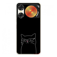 Чехол с рисунком кот на ZTE Nubia Music 2 (Равнодушный кот)