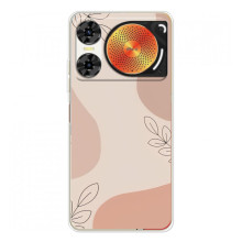 Чехол цветочный дизайн для ZTE Nubia Music 2 (Коричневый фон)