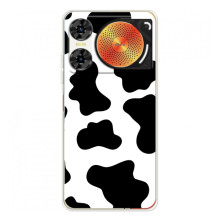 Чохол з принтом корови на ЗТЕ Нюбія Мyзiк 2 (Чорний принт)