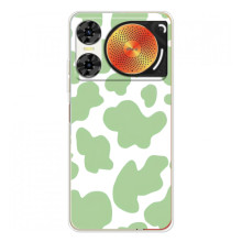 Чохол з принтом корови на ЗТЕ Нюбія Мyзiк 2 (Зелений принт)