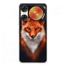 Чохол з принтом лисички ЗТЕ Нюбія Музика 2 – Лисиця на чорному