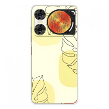 Силконовий чохол з принтом в квітах на ZTE Nubia Music 2 (Монстера жовта)