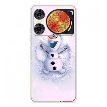 Чехол с зимним принтом для ZTE Нюбия Мьюзик 2 (Снеговик Олов)