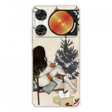 Різдвяні, Святкові Чохли для ЗТЕ Нюбія Мyзiк 2 (Дівчина з ялинкою)