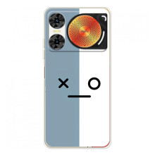 Силиконовые Чехлы (смешные стикеры) для ZTE Nubia Music 2 – Серо-белый