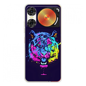 Силиконовый бампер с картинкой животных для ZTE Nubia Music 2 – Тигр-Арт