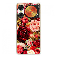 Силиконовый бампер с принтом (цветочки) на ZTE Нюбия Мьюзик 2 (Букет цветов)