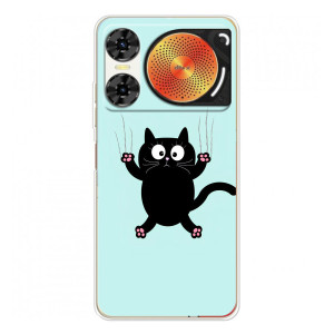 Силиконовый чехол с котиком для ZTE Nubia Music 2 – Падающий кот