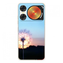 Силиконовый Чехол с одуванчиками на ZTE Nubia Music 2 (Закат с одуванчиком)