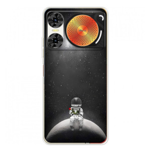 Силиконовый Чехол с принтом "Космонавты" на ZTE Nubia Music 2 – Космонавт романтик