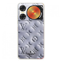 Текстурный Чехол Louis Vuitton для ZTE Нюбия Мьюзик 2 (Белый ЛВ)