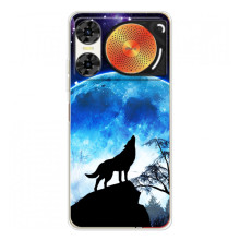 Захисні чохли для ЗТЕ Нюбія Мyзiк 2 (AlphaPrint) (ХІТ продаж) ВОВК (Вовк на місяць)