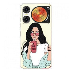 Силіконовый Чохол на ZTE Nubia Music 2 з картинкой Модных девушек (З напоєм)
