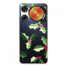 Зимні Чохли для ЗТЕ Нюбія Мyзiк 2 - прозорий фон (Різдвяний фон)