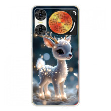 Яркий чехол для ZTE Nubia Music 2 с Зимними Оленятами (Блистающий оленёнок)