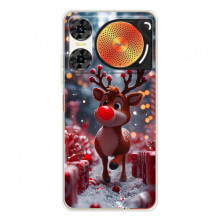 Яркий чехол для ZTE Nubia Music 2 с Зимними Оленятами (Олень среди подарков)