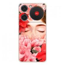 Чехлы (ART) Цветы на ZTE Nubia Music (VPrint) (Очі в квітах)