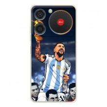 Чехлы для ZTE Nubia Music (Leo чемпион) (AlphaPrint) (Месси с кубком)