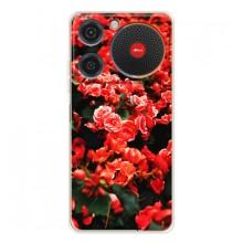 Чехлы с Цветами для ZTE Nubia Music (VPrint) (Цветы красные)
