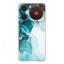 Чехол для Нубиа Мюзик - с принтом (Дизайнерские) (AlphaPrint) (Бирюзовый мрамор)