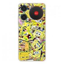 Чохол Губка Боб для Нубіа Мюзік (Емоції Спан Боба)