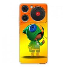 Чехол Бравл Старс для ZTE Nubia Music – LEON в кофте