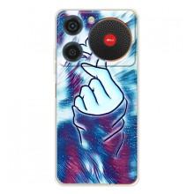 Чохол з принтом для ZTE Nubia Music (AlphaPrint - Знак сердечка) (Радужне серце)