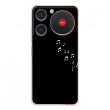 Чехол с картинками на черном фоне для ZTE Nubia Music – Ноты
