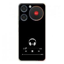 Чехол с картинками на черном фоне для ZTE Nubia Music – Плеер