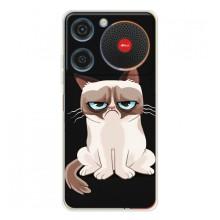 Чехол с принтом для ZTE Nubia Music (AlphaPrint) Модные коты
