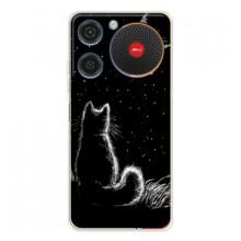 Чехол с принтом для ZTE Nubia Music (AlphaPrint) Модные коты