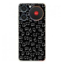 Чехол с принтом для ZTE Nubia Music (AlphaPrint) Модные коты