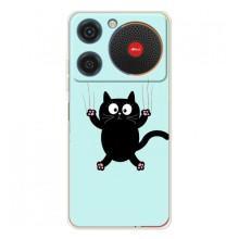 Чехол с принтом для ZTE Nubia Music (AlphaPrint) Модные коты
