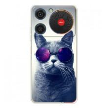 Чехол с принтом для ZTE Nubia Music (AlphaPrint) Модные коты
