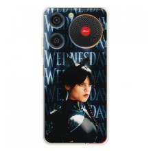 Чехлы Венсдей на ZTE Nubia Music Уэнсдей (AlphaPrint) – Уэнздей кошка