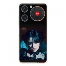 Чехлы Венсдей на ZTE Nubia Music Уэнсдей (AlphaPrint) – взгляд Уэнздей