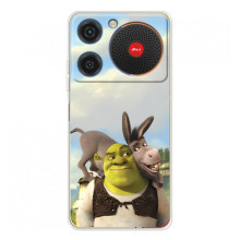 Чохол з мультфільмом Шрек на ZTE Nubia Music – Шрек і осел