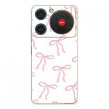 Чохол з бантиками на Нубіа Мюзік (Рожеві бантики)