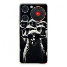 Чохол з принтом стильні тварини для Нубіа Мюзік (Овечка в окулярах)