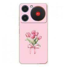Чехол с розовым рисунком для ZTE Nubia Music