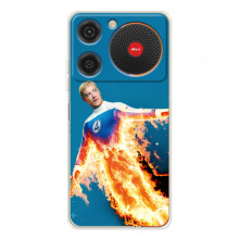 Чехол с принтом Фантастическая четверка для ZTE Nubia Music – Человек-Факел