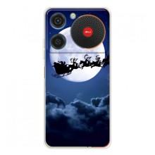 Новогодние Чехлы для Нубиа Мюзик (VPrint) (Санта - луна)